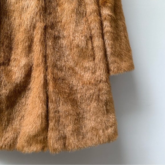 Topshop boutique faux fur overcoat size uk 12 - Picture 9 of 11